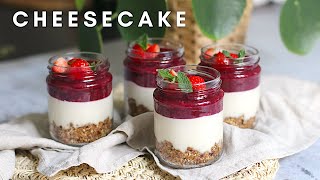 CHEESECAKE IN BARATTOLO  ricetta VEGAN  Facili Veloci Pochi ingredienti [upl. by Angrist]