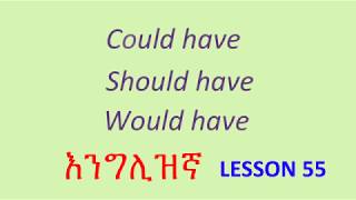 እንግሊዝኛ Could have Should have Would have  Lesson 55 [upl. by Nylinej663]