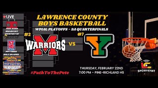 2 Mohawk Warriors vs 7 Yough Cougars WPIAL Basketball 3A Quarterfinals Feb 222024 Audio Only [upl. by Nashoma]