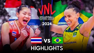 🇹🇭 THAILAND vs BRAZIL 🇧🇷  Highlights  Womens VNL 2024 [upl. by Yoc]