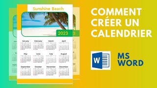 Comment créer un calendrier avec Word [upl. by Zink]