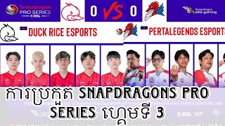 ហ្គេមទី 3 DUCK Rice esports vs PLES Team Indo  Snapdragon Pro Series Open Final 2024 [upl. by Heim]