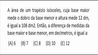 CONCURSO PÚBLICORBO 2017 ÁREA TRAPÉZIOS E TRIÂNGULOS [upl. by Pass]