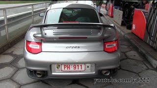 Porsche 997 GT2 RS  Startup and fly bys on track [upl. by Odraboel562]