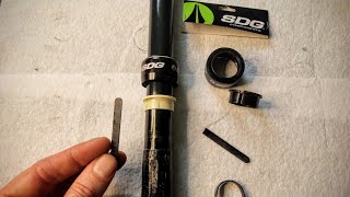 SDG Tellis Dropper Seatpost tear down and rebuild [upl. by Oxley540]