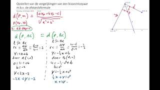 Bissectricepaar opstellen mbv de afstandsformule [upl. by Ecirual718]