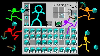 Stickman Animation Vs Minecraft  DIAMOND STICKMAN INVENTORY  Animator vs Animation Cartoona [upl. by Vilberg]