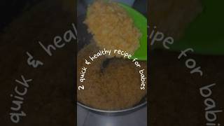 2 Quick and healthy recipe for babies  78 months baby food  Rice amp Masoor Dal Red lentils food [upl. by Drew727]