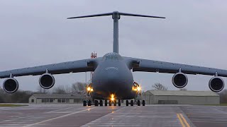 Lockheed C5 Galaxy Takeoff From a Short Runway [upl. by Rockwood]