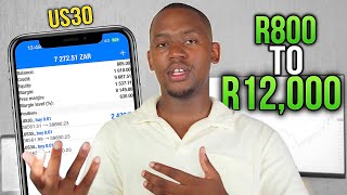 I Flipped R800 into R12000 in 4 Hours Trading Us30  Market Breakdown [upl. by Goldberg]