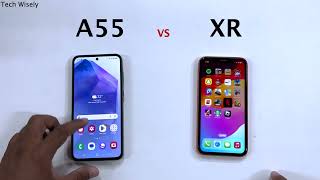 SAMSUNG A55 vs iPhone XR  Speed Test [upl. by Aig]