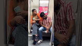 Sleeping Girl Shoulder Prank in Metro 😡🤪 shortsfeed shorts metro ytshorts foryou prank k [upl. by Erreipnaej]