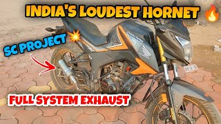 INDIAS LOUDEST HORNET 160R HORNET 160R BEST MODIFIED BEST MODIFICATIONS  BEST EXHAUST FOR HORNET [upl. by Cuthburt]