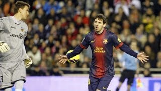 Valencia vs Barcelona 11 All Goals Highlights 03022013 [upl. by Liris]