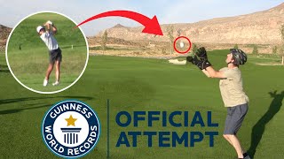 The Longest Golf Shot Caught Official World Record Attempt [upl. by Archibold]