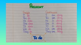 Verb quotTo Doquot in PresentPastPerfect amp Future👩‍🏫💯 ✅ll Simple way to learn Tense english tense [upl. by Aihsiyt310]