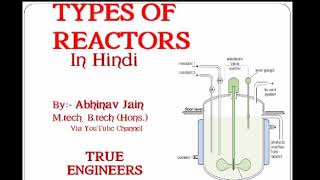 Reactors Types and UsesChemical Reaction EngineeringIn HindiChemical Engg amp Allied Branches [upl. by Trueblood]