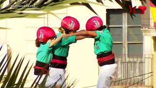 Castellers de Vilafranca a Vilanova  quot2d9fm amb figueretaquot Torre de 9 Nº100 2872018 [upl. by Adlihtam]