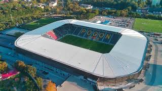 Pogoń Szczecin Stadium  Golden Hour Drone Footage 4k [upl. by Eelsha]