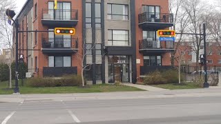 Callable Fully Protected Pedestrian Phase AND LPI and Callable Left Turn Phase in Longueuil Quebec [upl. by Enirehtacyram]