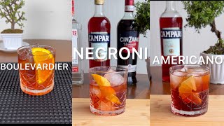 NEGRONI BOULEVARDIER AMERICANO Aquí te enseño a preparar estas delicias de cocteles clásicos [upl. by Dincolo]