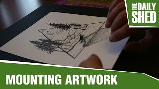 HOWTO FLOAT MOUNT ARTWORK HINGING [upl. by Aletha]