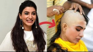 Samantha headshave for new look  Headshave fantasy  Actress Haircuts [upl. by Wershba]