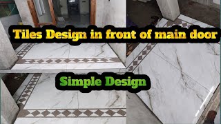 Tiles Design in front of main door trending doormats homedecor [upl. by Dnalon]