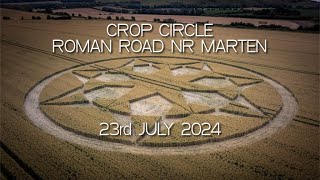 Crop Circle  Roman Road Nr Marten Wiltshire  Reported 230724 [upl. by Sinnaiy471]