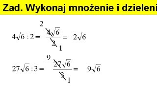 Działania na pierwiastkach  Pierwiastki  Matfiz24pl [upl. by Bornstein]