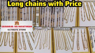 Light Weight Long Chains amp Rettavadam with Price Details Saravana Selvarathnam Gold Long Chains [upl. by Eesyak]