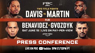 Davis vs Martin amp Benavidez vs Gvozdyk KICKOFF PRESS CONFERENCE [upl. by Filmore743]