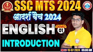 SSC MTS 2024  SSC MTS ENGLISH  English Introduction  SSC MTS आदर्श बैच  English Demo 01 [upl. by Laicram]