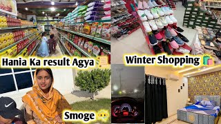 Winter Shopping Karli 🥶Hania Ka Result Agia Smog Mein Driving Hui Mushkil [upl. by Ahter]