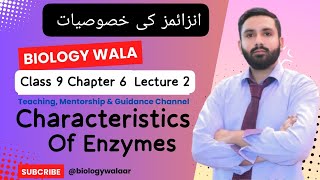 Class 9  Chapter 6  Lecture 2 Topic Characteristics of Enzymes  Abdur Rehman [upl. by Halilak]