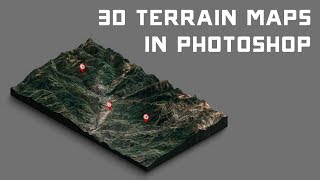 How to Create 3D Maps from Google Maps in Photoshop w 3D Map Generator Terrain Tool [upl. by Innes]