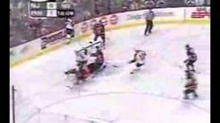 199900 Round 3Game 2 Martin Brodeur Stops Mark Recchi [upl. by Oniluap]