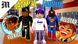 I HIRED 2 ADMIN SUPERHEROES in ROBLOX FIGHT IN A SCHOOL [upl. by Corinne]