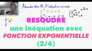 Terminale S Résoudre une inéquation avec fonction exponentielle 24 [upl. by Aidan136]