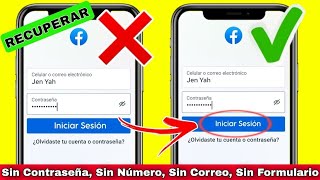 RECUPERAR mi cuenta de facebook sin mi contraseña NI CORREO NI NÚMERO 2024 [upl. by Namar]