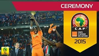 Trophy and Medal Ceremony  Côte DIvoire  Orange AFCON 2015 [upl. by Ford782]