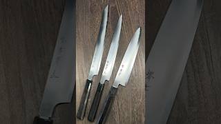 Sakai Takayuki Ginsan Warikomi Ebony Handle Chefs Knife Series [upl. by Eelrehpotsirhc]