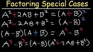 Factoring Binomials amp Trinomials  Special Cases [upl. by Akoyn440]