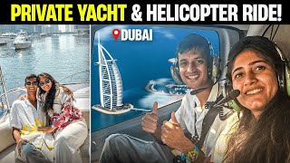 Living Luxury in Dubai  Private Yacht amp Helicopter Ride 😍 🇦🇪 [upl. by Atiluap]