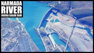 Narmada river Indira Sagar Dam India Imagery map virtual tour video [upl. by Alaj]