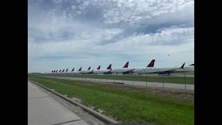 Plane Storage Due To COVID19 l Kansas City Airport [upl. by Onnem358]