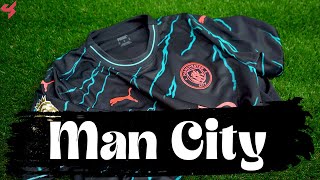 Puma Manchester City Haaland 202324 Third Jersey Unboxing  Review [upl. by Elynad]