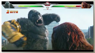 Godzilla amp Kong vs Scar King with Healthbars  GxK 2 TNE Trailer   Concept Game UI 5 [upl. by Anelyak]