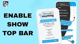 How To Enable Show Top Bar On AnkiDroid App [upl. by Lanod705]