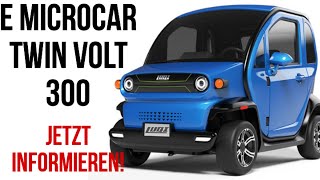 Elektro Microcar Kabinenroller Mopedauto Twin Volt 300 45 kmh 10 kw Peak 120 km Reichweite [upl. by Swirsky]